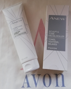 AVON ANEW (2-tlg) Purifying Jelly Cleanser Reinigungsgel & Gesichts-​Massageroller /Probe Gratis